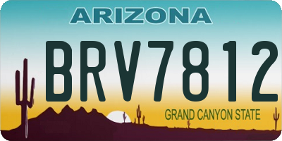 AZ license plate BRV7812
