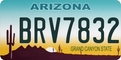 AZ license plate BRV7832