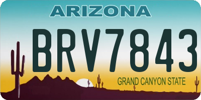 AZ license plate BRV7843