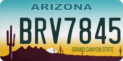 AZ license plate BRV7845