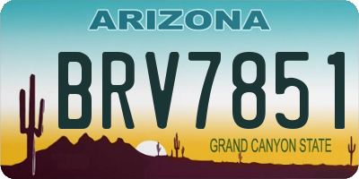 AZ license plate BRV7851