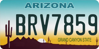 AZ license plate BRV7859