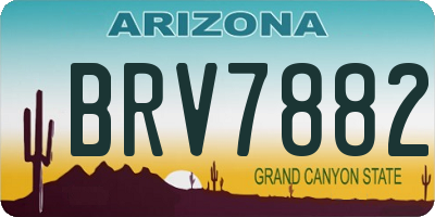 AZ license plate BRV7882