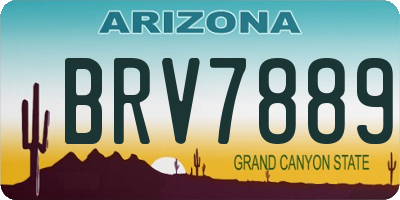 AZ license plate BRV7889