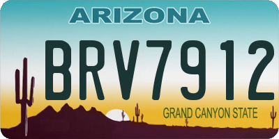 AZ license plate BRV7912