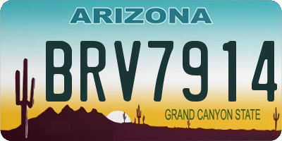 AZ license plate BRV7914