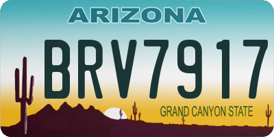 AZ license plate BRV7917