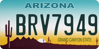 AZ license plate BRV7949
