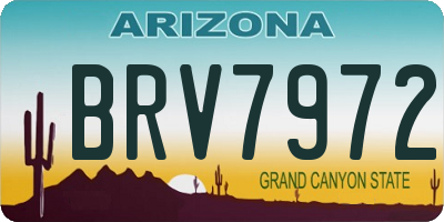 AZ license plate BRV7972