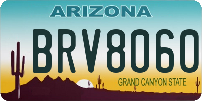 AZ license plate BRV8060