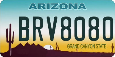 AZ license plate BRV8080