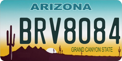 AZ license plate BRV8084