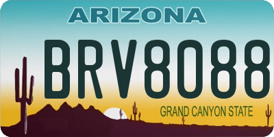 AZ license plate BRV8088