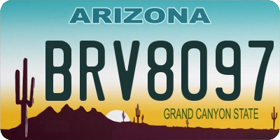 AZ license plate BRV8097