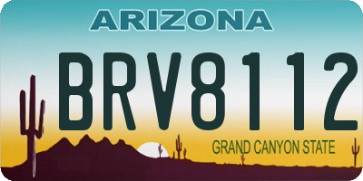 AZ license plate BRV8112