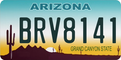 AZ license plate BRV8141