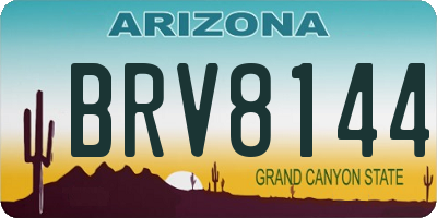 AZ license plate BRV8144