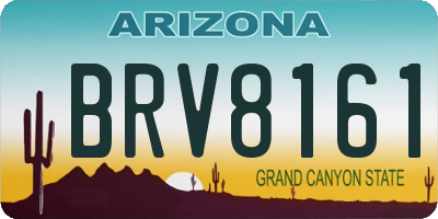 AZ license plate BRV8161