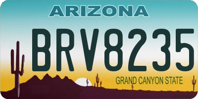 AZ license plate BRV8235