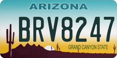 AZ license plate BRV8247