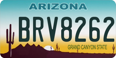 AZ license plate BRV8262