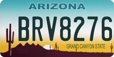 AZ license plate BRV8276