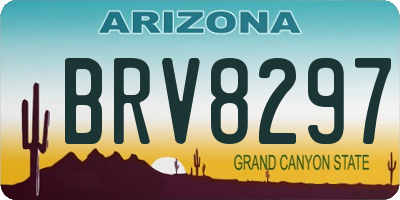 AZ license plate BRV8297