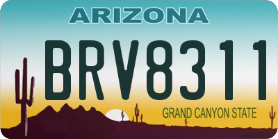 AZ license plate BRV8311
