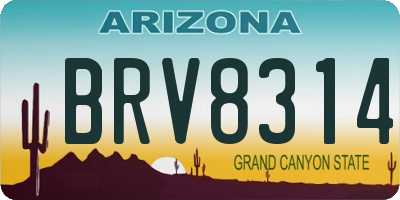 AZ license plate BRV8314