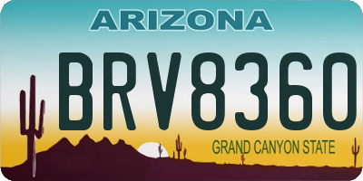 AZ license plate BRV8360