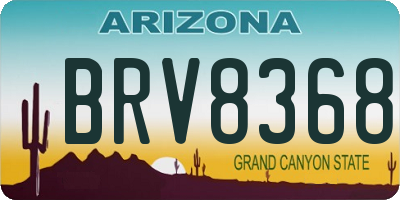AZ license plate BRV8368