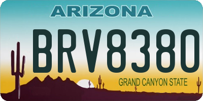 AZ license plate BRV8380