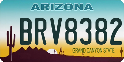 AZ license plate BRV8382