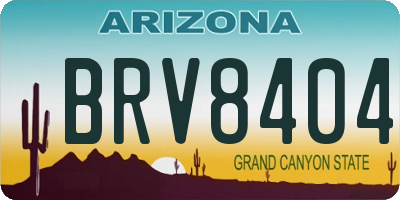 AZ license plate BRV8404