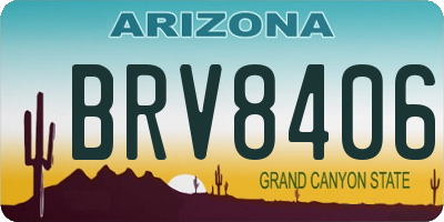 AZ license plate BRV8406