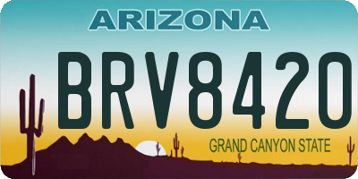 AZ license plate BRV8420