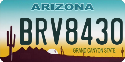 AZ license plate BRV8430