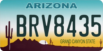 AZ license plate BRV8435