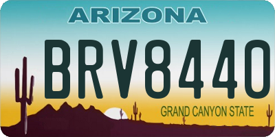 AZ license plate BRV8440