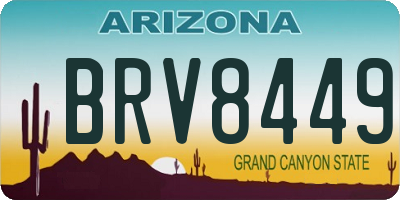 AZ license plate BRV8449