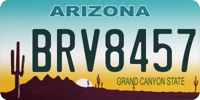 AZ license plate BRV8457