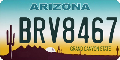 AZ license plate BRV8467