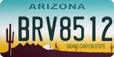 AZ license plate BRV8512