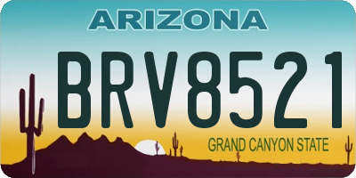 AZ license plate BRV8521
