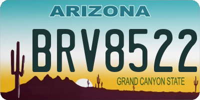 AZ license plate BRV8522