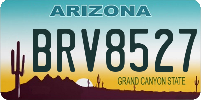 AZ license plate BRV8527