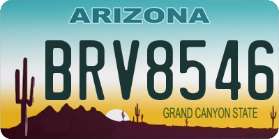 AZ license plate BRV8546