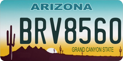 AZ license plate BRV8560