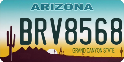 AZ license plate BRV8568