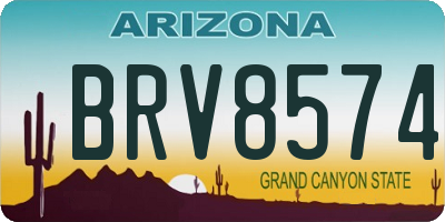 AZ license plate BRV8574